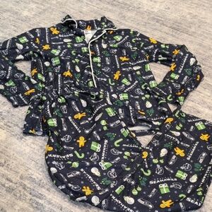 NFL Seahawks Pajama Set - Navy and Green